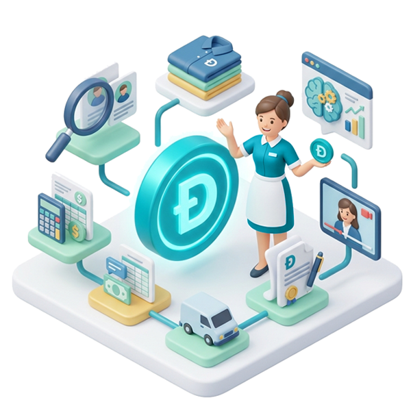 Domia Coin moneda interna y plataforma de contratación online de personal doméstico en Agencia Domia